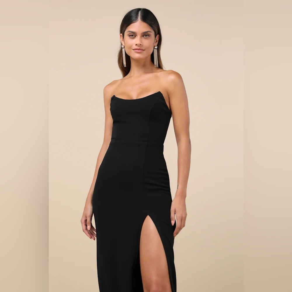 Lulus Sensational Beauty Black Strapless Maxi Dress - Picture 4 of 8